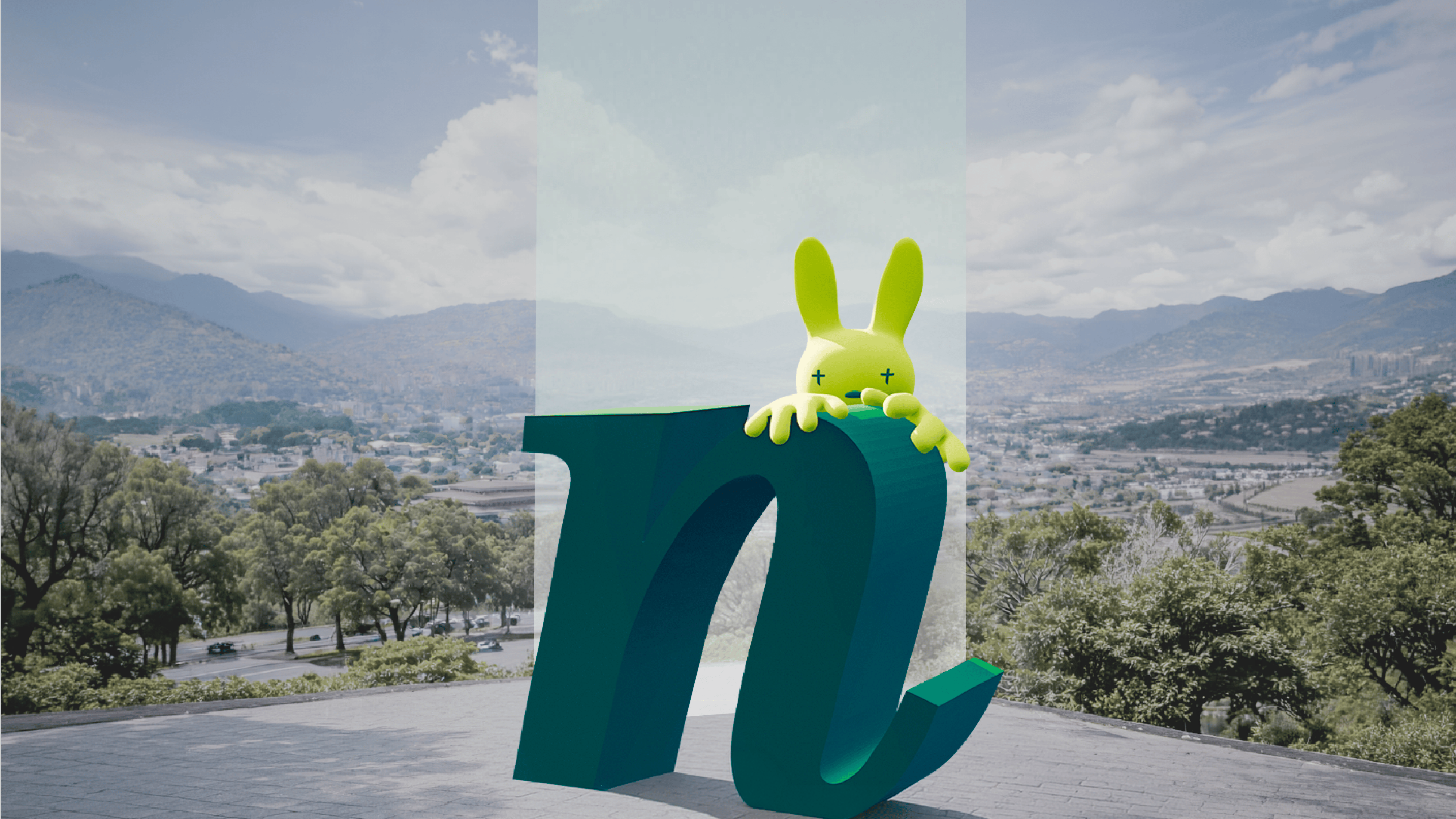 BAD BUNNY CENTRO PENSAMIETNO BANNER